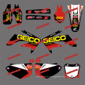 Pegatinas de la bici de la suciedad y la moto y pegatinas de Motocross para Crf250r Honda Crf250 motocicleta 2008 2009 (DST0158)